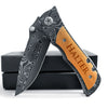 Personalized Engraved Knife For Men, Pocket Knife For Men, Engraved Pocket Knife For Daily Use, Customized Pocket Knife With Wooden Box, Folding Knife
