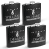 Set of 4 Hip Flasks for Best Man and Groomsman Proposal, Groomsmen Gifts for Wedding, 6oz Stainless Steel Flasks for Weddings, Bachelor Party Team Gifts