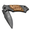 Engraved Knife With Wooden Box