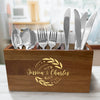 Personalized Wedding Date Caddy - Wood Kitchen Cooking Utensil Holder - Kitchen Utensil Holder