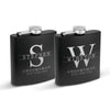 Krezy Case Set of 2 Personalized Groomsmen Flask for wedding, Groom Bestman Groomsmen Praposal flask, 6 oz Stainless Steel Flask, Cool unique hip Flask