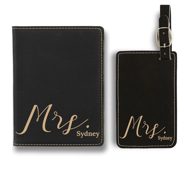 Premium Engraved Passport Cover Case, Travel Accessories For Men and Women, Engraved Passport Cover and Luggage Tag Combo, Passport Wallet For Men and Women