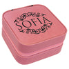 Sienna' Jewelry Organizer Case, Dark pink Personalized Jwelery Storage Case With Laserable Leatherette, Dark pink pink Jwelery Box For