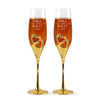  Customized Heart Set Champagne Flutes