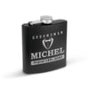 Set of 3 Flask, Groom,Bestman, Groomsman,  Stainless Steel Hip Black matt , Personalized Flask,Grooms Gifts ,Tuxedo Flask