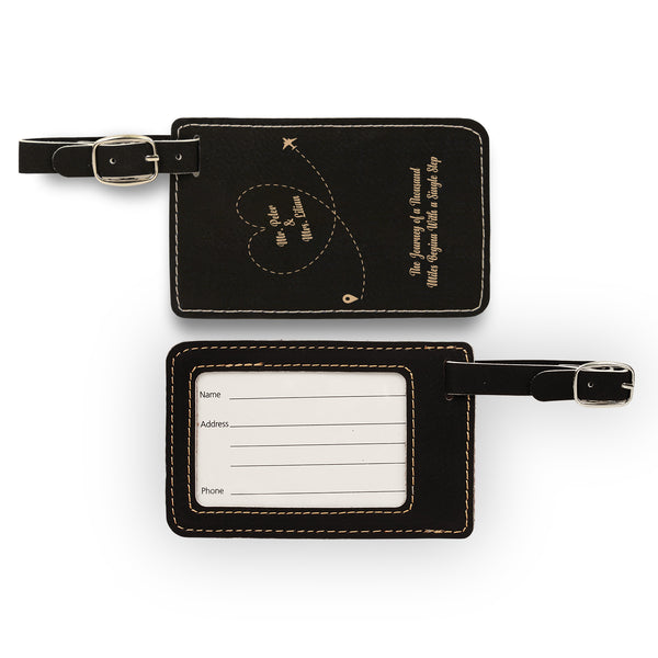 Personalized Passport Cover, Travel Essentials, Personalized Passport Cover with Luggage Tag, Engraved Quote Design Passport Set, Leather Passport Holder