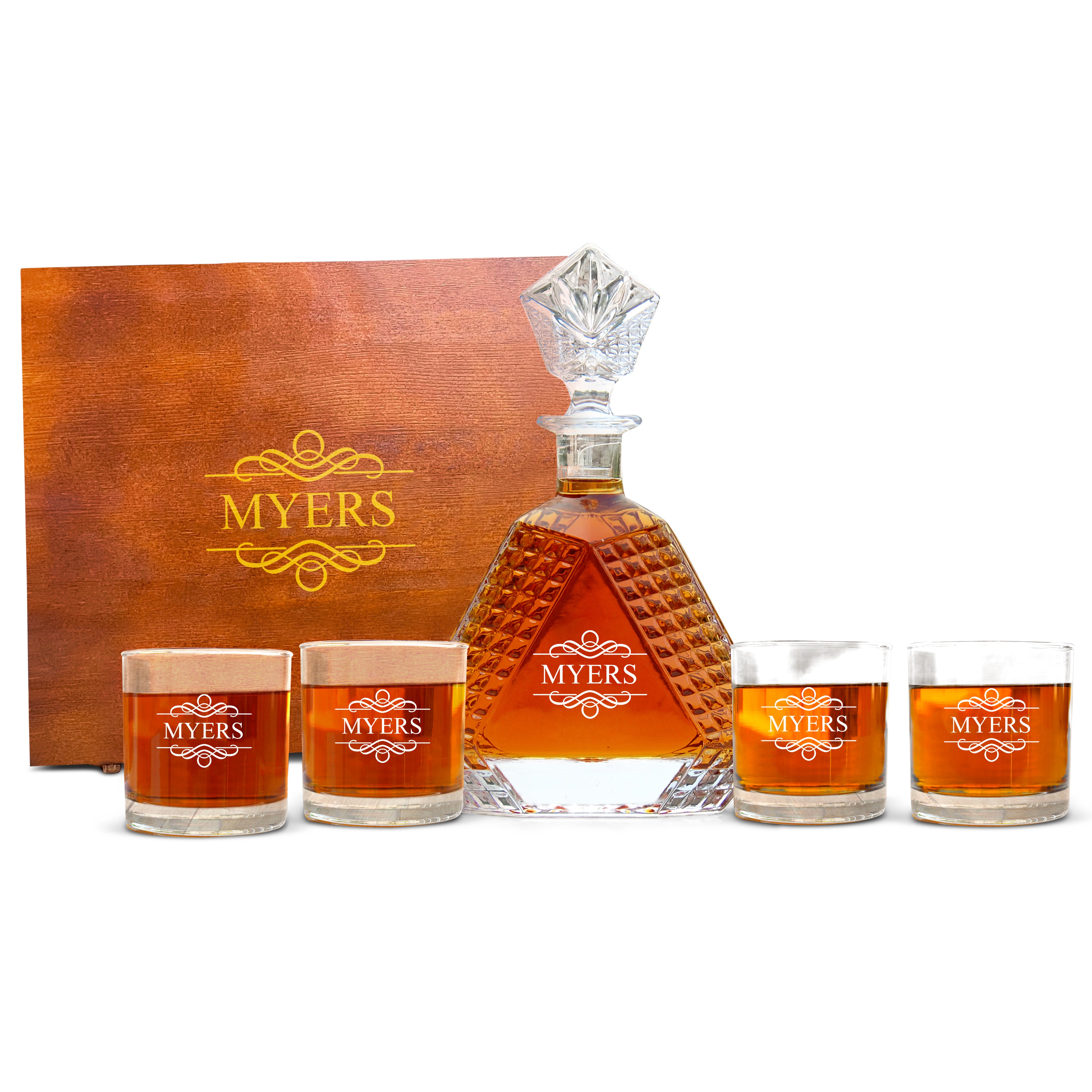 thumbnail image 2 of Personalised Engraved 24% Lead Crystal Whisky Decanter – Custom Gift For Him 2 of 5