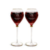 Fashionable Customized 'Happy 25th' Wedding Anniversary Glasses For Couple, Engraved Custom Glasses For Wedding Couple Set of 2