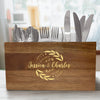 Personalized Wedding Date Caddy - Wood Kitchen Cooking Utensil Holder - Kitchen Utensil Holder