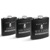 Set of 3 Hip Flasks for Best Man and Groomsman Proposal, Groomsmen Gifts for Wedding, 6oz Stainless Steel Flasks for Weddings, Bachelor Party Team Gifts
