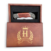  Personalized Engraved Pocket Knife With Wooden Box