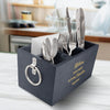 Trendy Countertop Caddy, Family Quote Engraved Utensil Organizer, Wooden Utensil Organizer Box For Kitchen, Kitchen Utensil Organizer Box