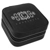 Premium Personalized Laserable Leatherette Black Jwelery Box For Women, Standard 'Charlitte' Custom Black Jwelery Box For Women,  Black Black Jwelery Box