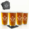  Personalized Beer Glass Set