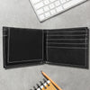 Black/Silver Customized Rawhide Laserable Wallet 