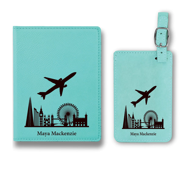 Personalized Leather Passport Holder for Traveller, Premium Genuine Leather Passport Cover Set, Passport Cover and Luggage Tag, Passport Holder