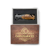 Initial Letter Name Elegant Engraved Design Custom Pocket Knife, Personalized Pocket Knife For Men, Outdoor Utlity Pocket Knife With Wood Box For Men