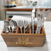 Personalized Wedding Floral Caddy - Wooden Utensil Storage box - Utensil Organizer