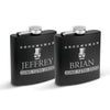 Set of 2 Hip Flasks for Best Man and Groomsman Proposal, Groomsmen Gifts for Wedding, 6oz Stainless Steel Flasks for Weddings, Bachelor Party Team Gifts