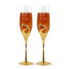 Personalized Heart Decorated Flutes