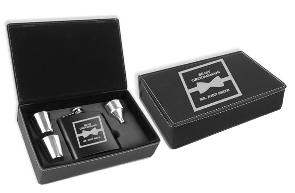 Engraved Flask, Personalized Flask Set, Groomsmen Flask Set, Personalized Flask for Men, Groomsmen Gift, Groomsmen Gift Flask, Hip Flask Set