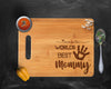 World's Best Mom cutting board,Personalize butcher board for Mom, Customize Mother's day Gift, Cutting boards, Kitchen, Gift for wifey, Gift for Grandma, Cheese Board, Custom Engraved Cutting Boards
