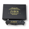 Zuber Premium Foldable Pocket Knife with safety Camping & Hiking, Engraved Pocket Knife Black Campers Knife, Survival Knife (Black), Customized Premium Knife