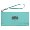 Teal Personalized Ladies Wallet, Sienna Engraved Wallet For Women, Wallet For Mother, Personalized Engraved Wallet