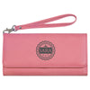 Pink Engraved Wallet For Women, Custom Zipper Wallet For Women & Girls, Leather Wallet With Card Holder Facility For Women