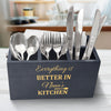 Classy Wooden Kitchen Utensil Organizer