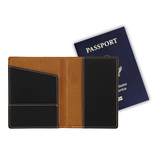 Personalized Luggage Tag, Leaf Design Passport Holder and Luggage Tag, Engraved Travel Accessories, Custom Tags, Personalized Passport Holder Set
