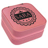 Premium Laserable Leatherette pink Jwelery Box For Women