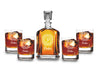 Krezy Case Custom bourbon decanter set - Monogrammed Gift for Groomsmen- Decanter and 4 Glasses Gift Set - Custom Engraved Wedding Gift-Best man, Gift