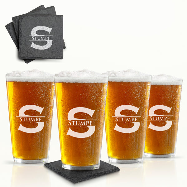 Personalized Beer Glasses Set