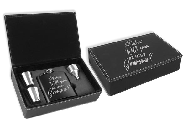Personalized Silver Flask Set, Engraved Flask, Groomsmen Flask Set, Groomsmen Gift, Personalized Flask, Groomsman Gift