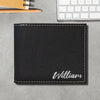 Black/Silver Customized Rawhide Laserable Wallet 