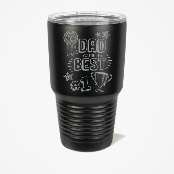 Dad Tumbler - #1 Dad Tumbler - #1 Dad - Dad Gift - Fathers Day Gift - Gift for Dad - Dad Tumbler - Dad Saying - Powder Coated Tumbler