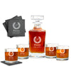 Premium Quality Customized Decanter Set, Engraved Decanter Set, Old fashioned Whiskey Decanter Set With Traditional Glasses And Coasters, Decanter Set For Women