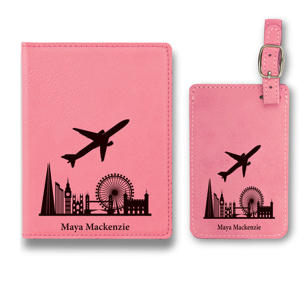 Personalized Leather Passport Holder for Traveller, Premium Genuine Leather Passport Cover Set, Passport Cover and Luggage Tag, Passport Holder