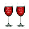 Mr and Mrs Wedding Wine Glasses Set of 2, Laser engraved Tosting Flutes Engraved Personalized Glasses for Bride and Groom