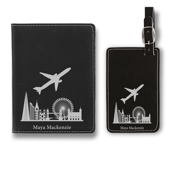 Personalized Leather Passport Holder for Traveller, Premium Genuine Leather Passport Cover Set, Passport Cover and Luggage Tag, Passport Holder