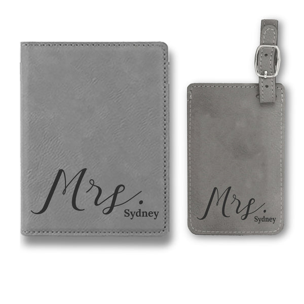 Premium Engraved Passport Cover Case, Travel Accessories For Men and Women, Engraved Passport Cover and Luggage Tag Combo, Passport Wallet For Men and Women