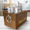 Personalized Wedding Butterfly Caddy - Utensil Organizer - Wooden Utensil Crock