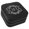 Sofia' Jewelry Organizer Box With Laserable Leatherette, Premium Customized Jwelery Storage Organizer,  Black Case For Jwelery