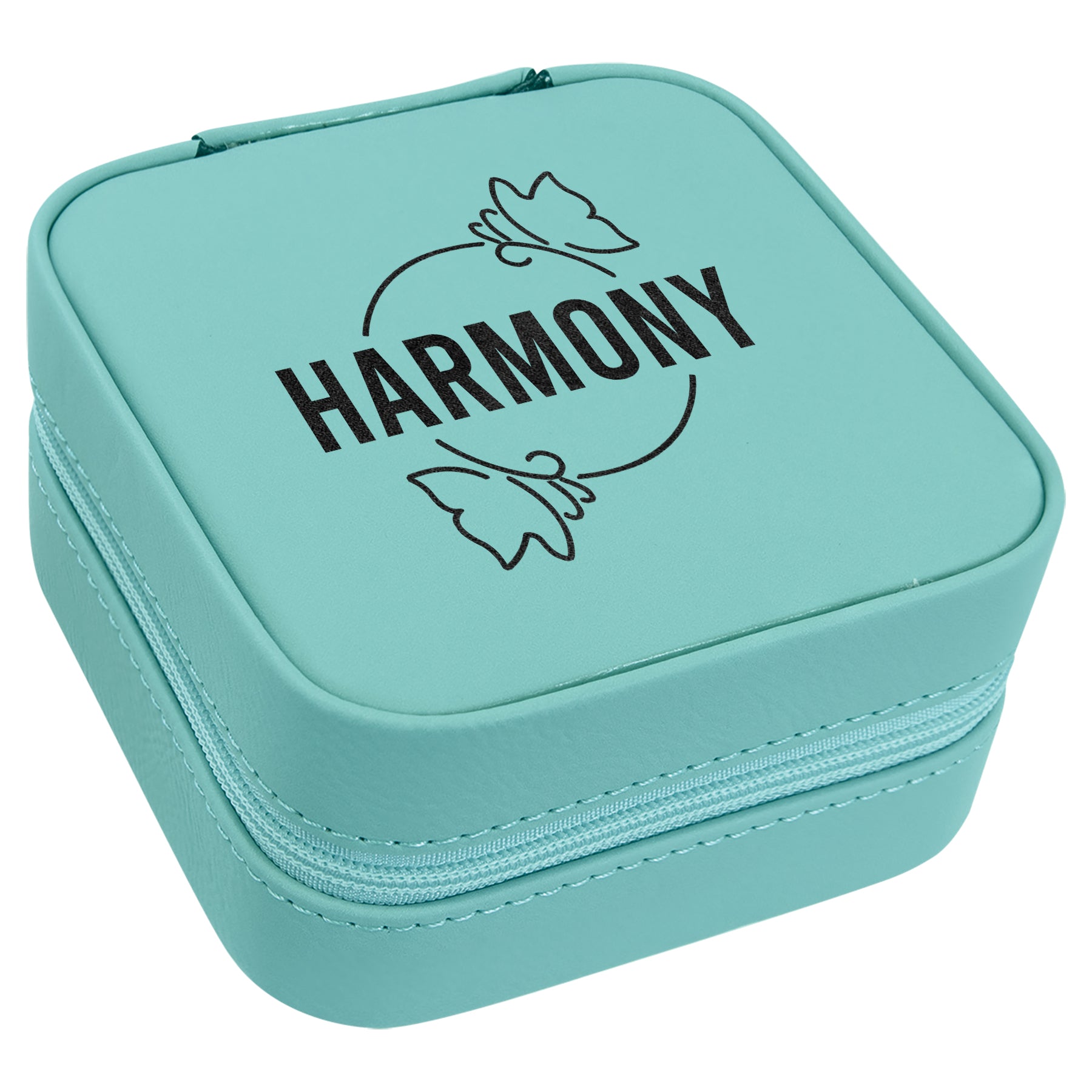 Engraved Teal Jwelery Box for Women, Travel Teal Jwelery Box, Custom 'Harmony' Jwelery Storage Box For Women, Best For Women