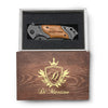 Personalized Pocket Knife For Men Engraved, Engraved Custom Knife With Wood Box, Laser Engraved Pocket Knife For Men, Knife For Men, Fishing Pocket Knife