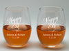 25th Anniversary Couple wine glasses