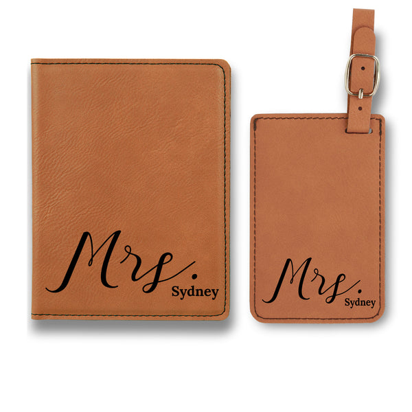 Premium Engraved Passport Cover Case, Travel Accessories For Men and Women, Engraved Passport Cover and Luggage Tag Combo, Passport Wallet For Men and Women